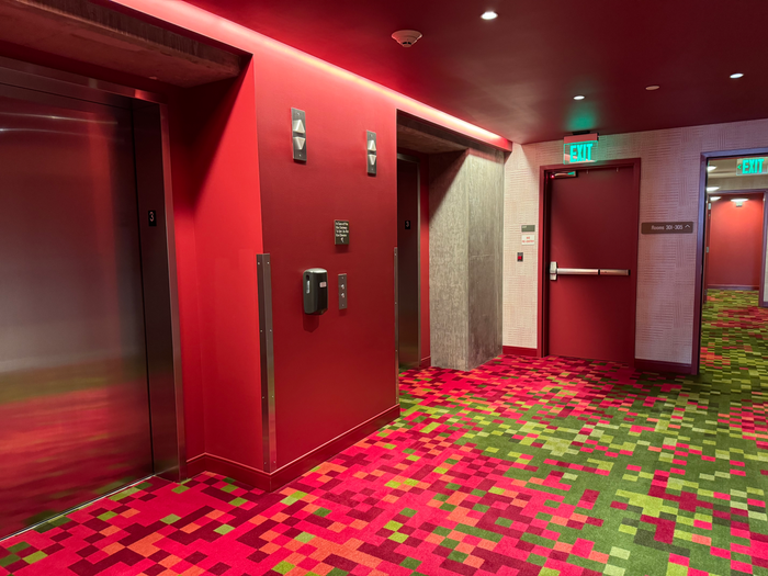 Hyatt Centric Downtown Portland elevator waiting area Hyatt Centric Downtown Portland elevator waiting area