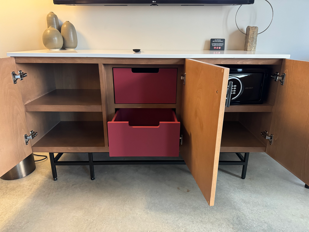 Hyatt Centric Downtown Portland living room cabinets