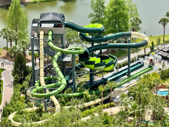 JW Marriott Orlando Grande Lakes Balcony View Waterslides JW Marriott Orlando Grande Lakes Balcony View Waterslides