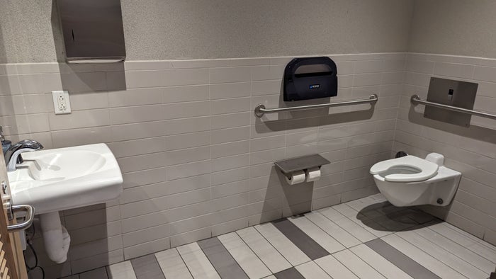 MCO Terminal B The Club MCO Gates 70 99 bathroom accessible stall MCO Terminal B The Club MCO Gates 70 99 bathroom accessible stall