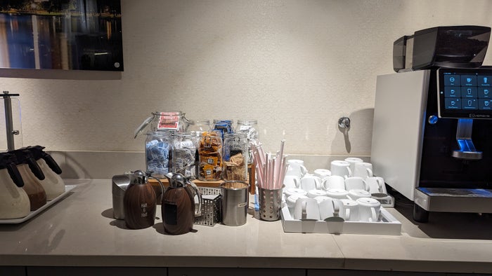 MCO Terminal B The Club MCO Gates 70 99 buffet coffee station MCO Terminal B The Club MCO Gates 70 99 buffet coffee station