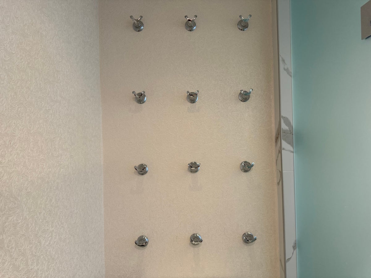 Mondrian Los Angeles deluxe studio suite bathroom hooks on wall