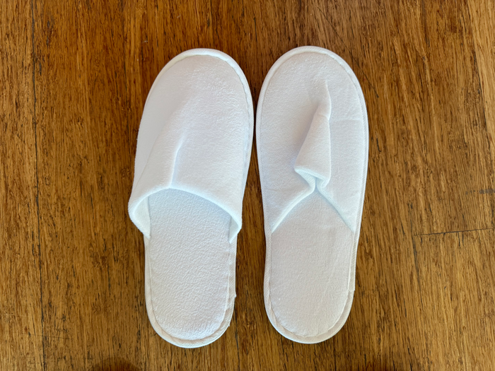 Mondrian Los Angeles deluxe studio suite slippers