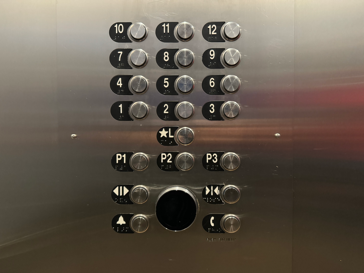 Mondrian Los Angeles elevator buttons