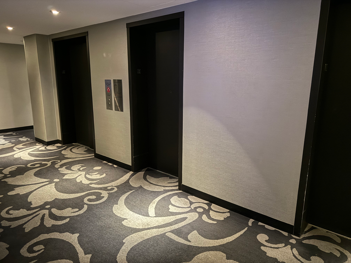 Mondrian Los Angeles elevator waiting area