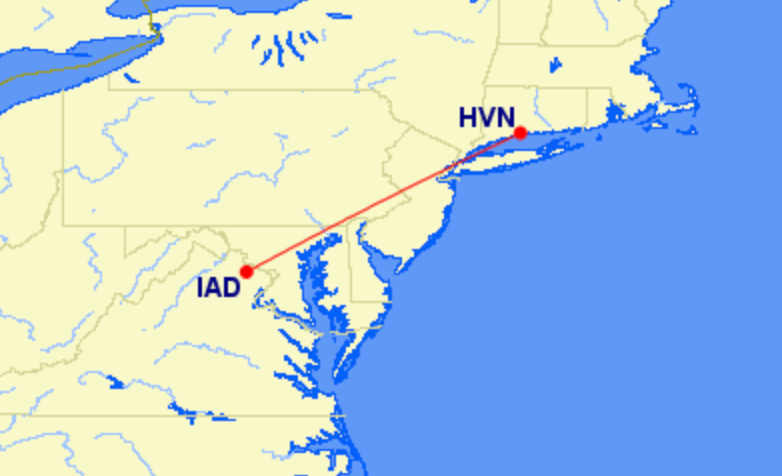 New Haven to Dulles