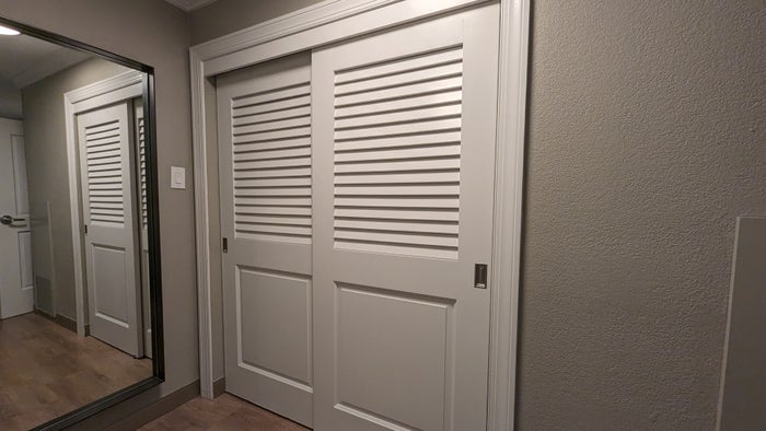 Orlando World Center Marriott 2 Queen Ambassador Suite bedroom closet Orlando World Center Marriott 2 Queen Ambassador Suite bedroom closet