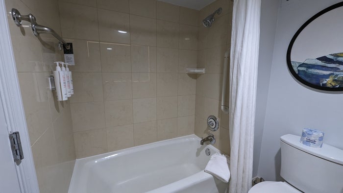 Orlando World Center Marriott 2 Queen Ambassador Suite living room bathroom Orlando World Center Marriott 2 Queen Ambassador Suite living room bathroom