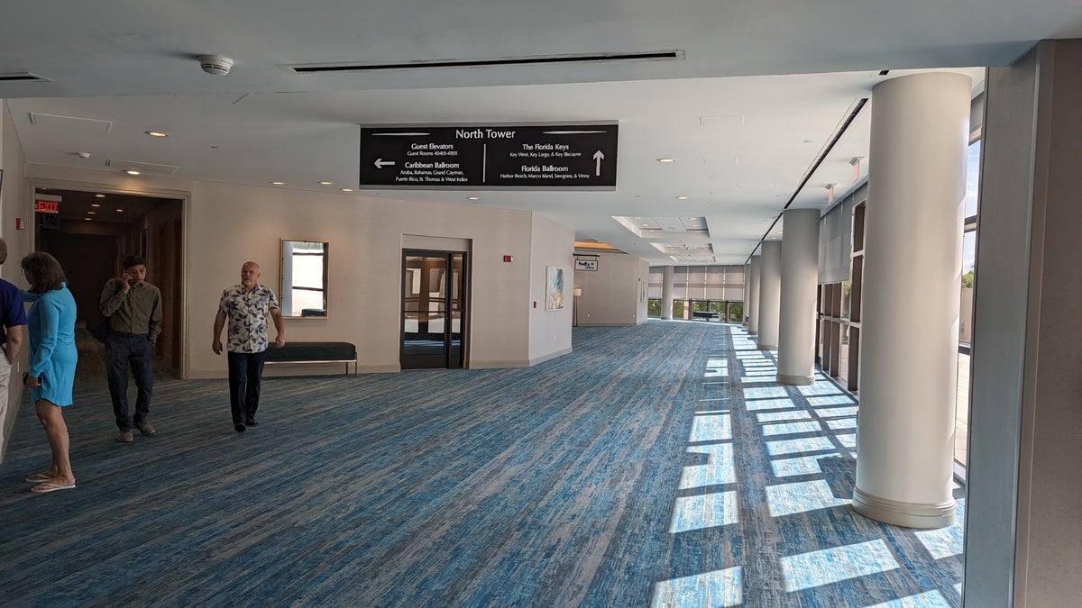 Orlando World Center Marriott amenities conference center hallway