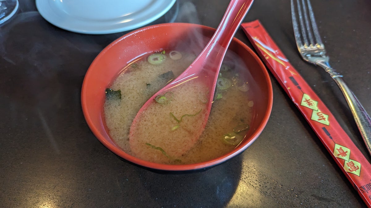 Orlando World Center Marriott food and beverage Mikado miso soup