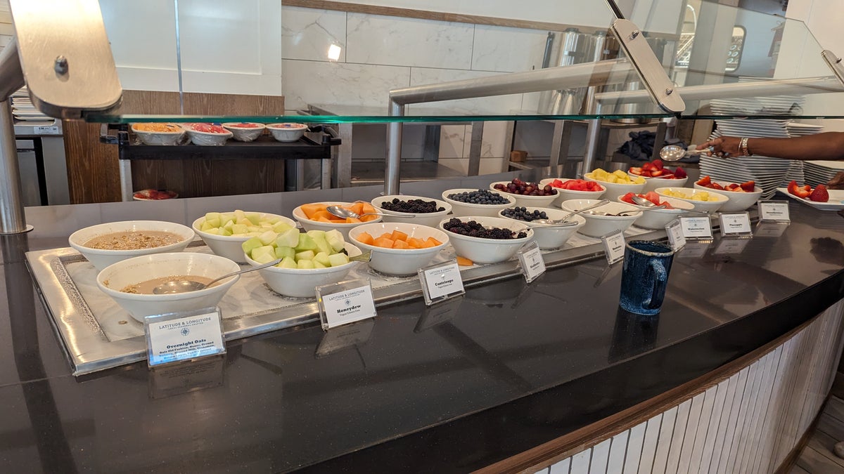 Orlando World Center Marriott food and beverage breakfast buffet fruit