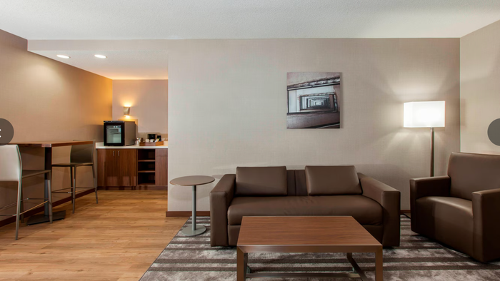Premier Suite living area. AC Hotel Chicago Downtown