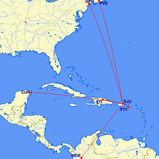 SJU New JetBlue Routes from SJU
