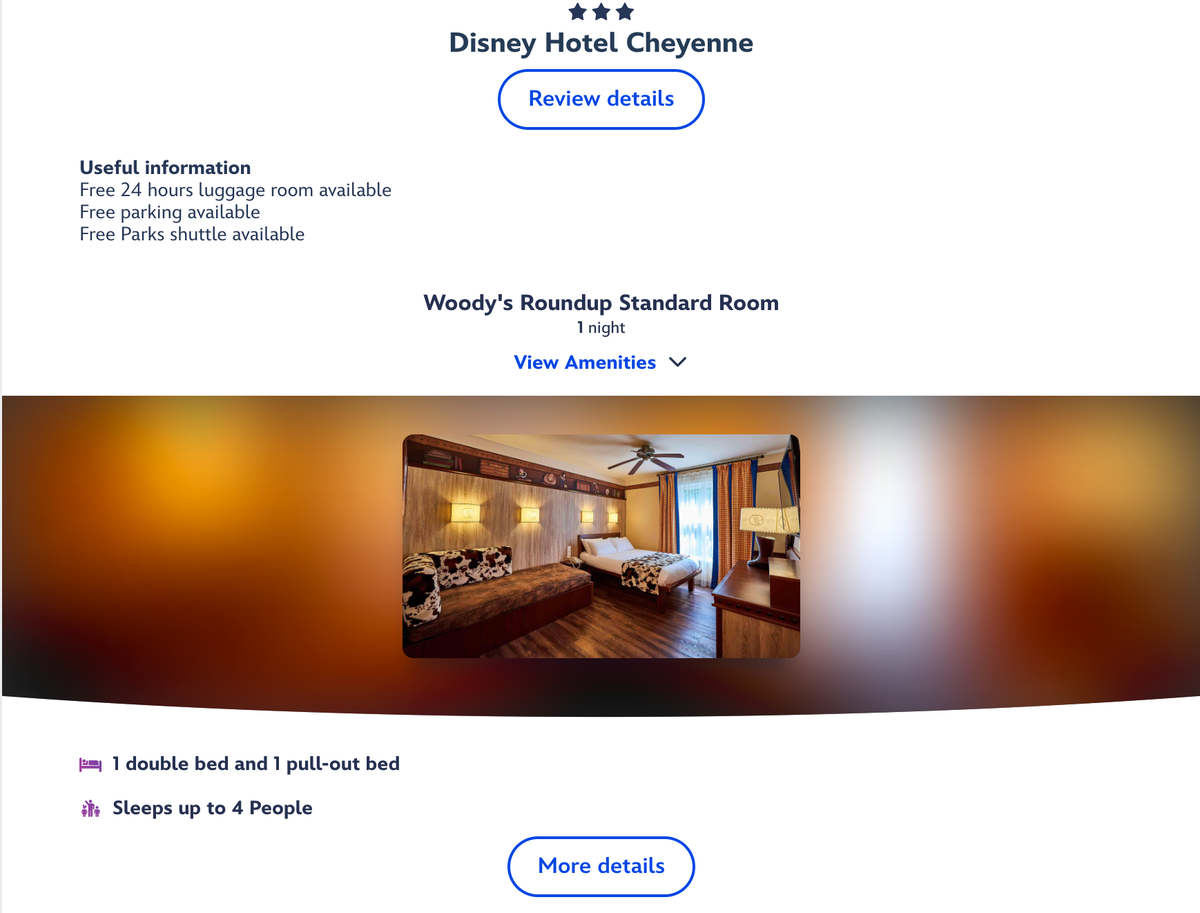 Disney Hotel Cheyenne standard room
