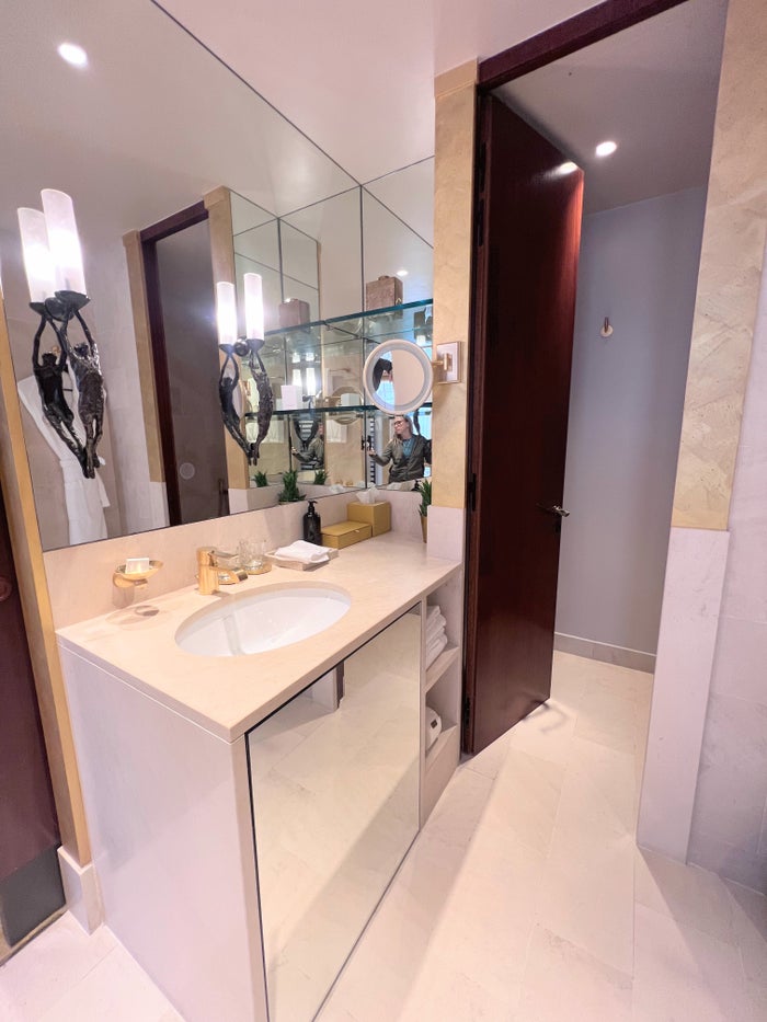 Sink in bathroom at Park Hyatt Paris Sink in bathroom at Park Hyatt Paris