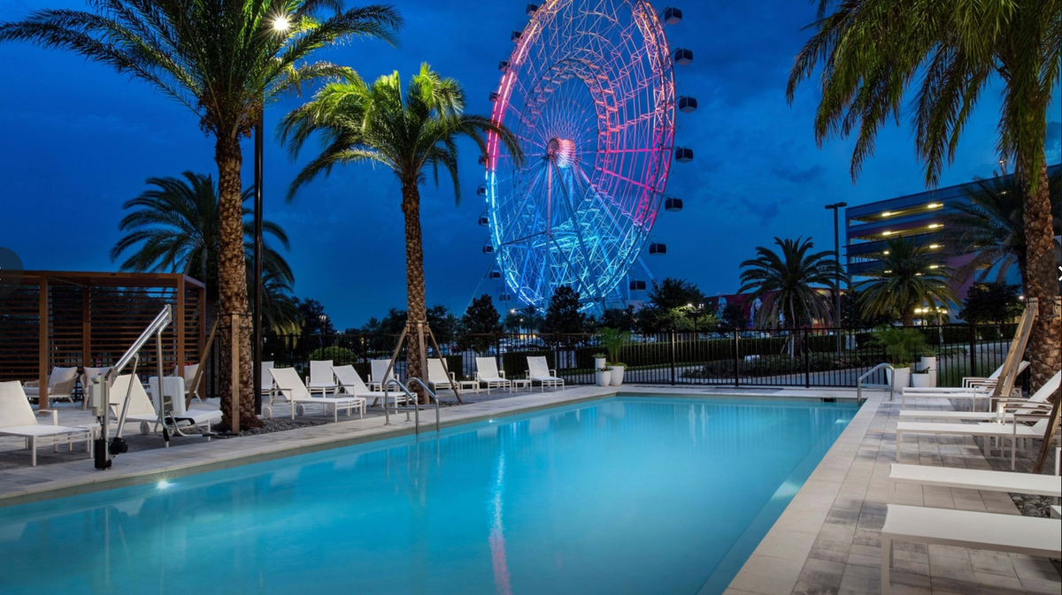 The Wheel at ICON Park Element pool view