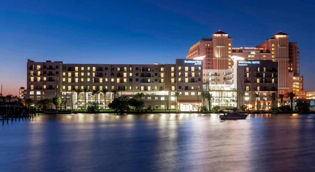The exterior of the Residence Inn Clearwater Beach