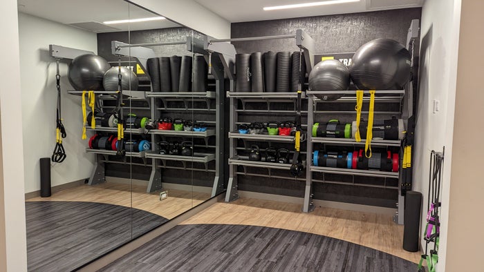 Thompson Austin amenities fitness center rollers and balls Thompson Austin amenities fitness center rollers and balls