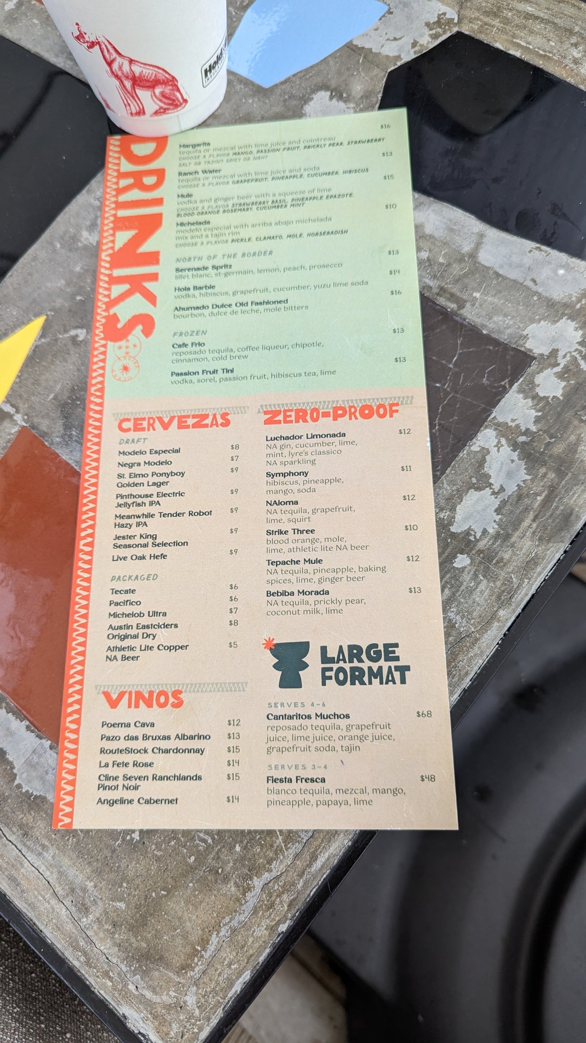 Thompson Austin food and beverage poolside menu