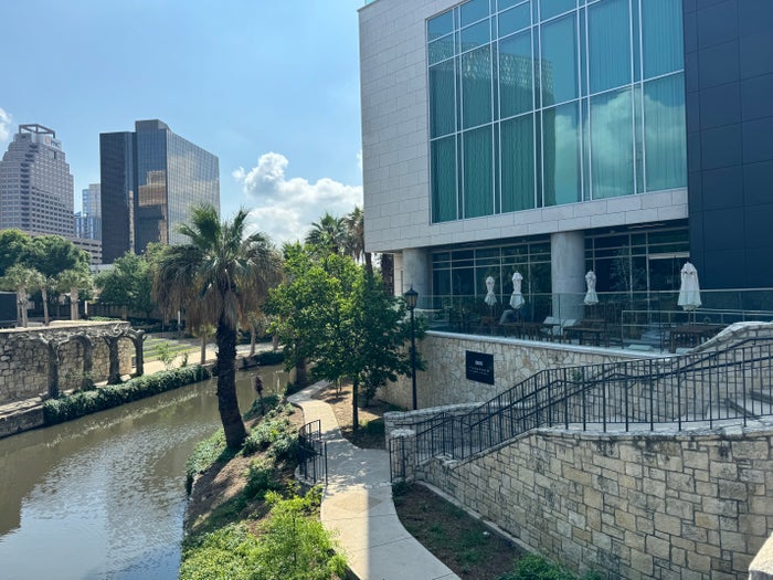 Thompson San Antonio Riverwalk at edge of riverwalk