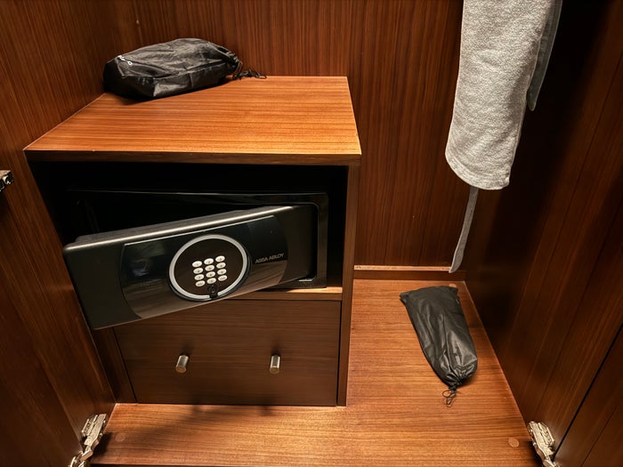 Thompson San Antonio Riverwalk closet drawers and safe