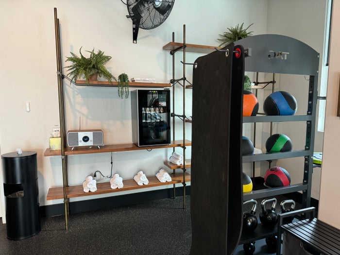 Thompson San Antonio Riverwalk gym medicine balls