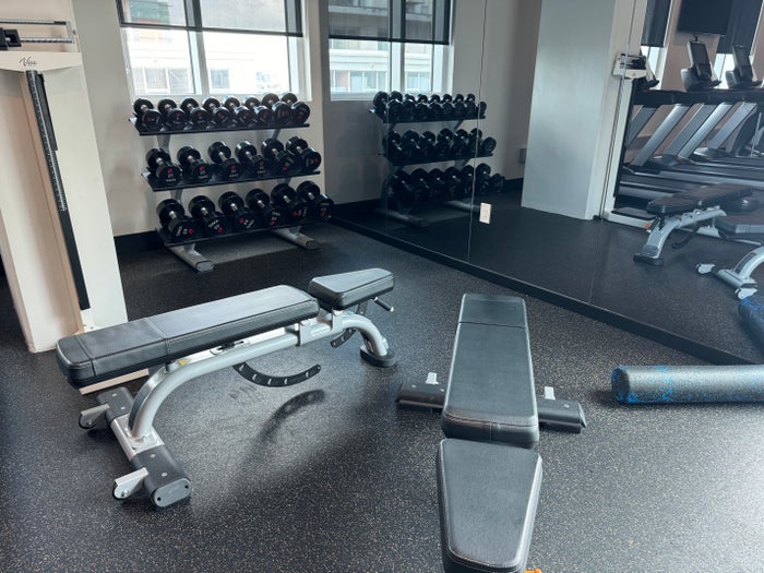 Thompson San Antonio Riverwalk gym weight benches