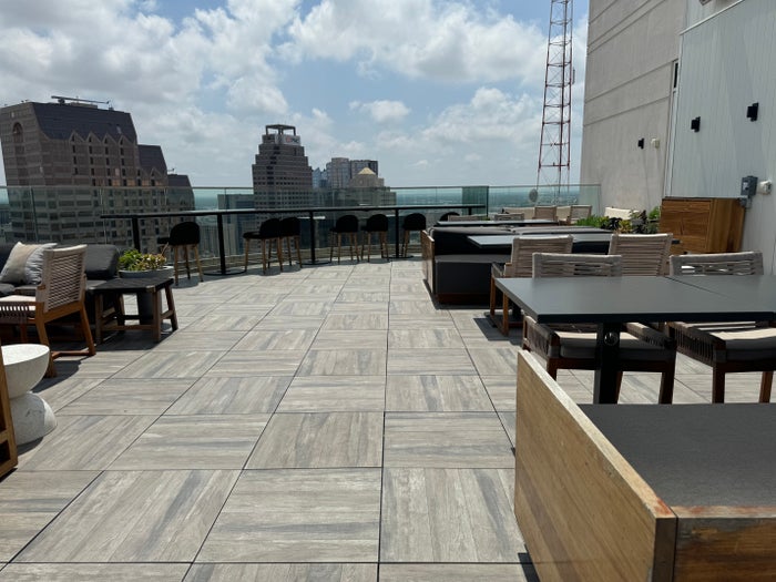 Thompson San Antonio Riverwalk rooftop bar exterior patio