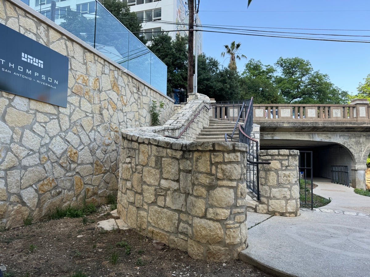 Thompson San Antonio Riverwalk steps to riverwalk