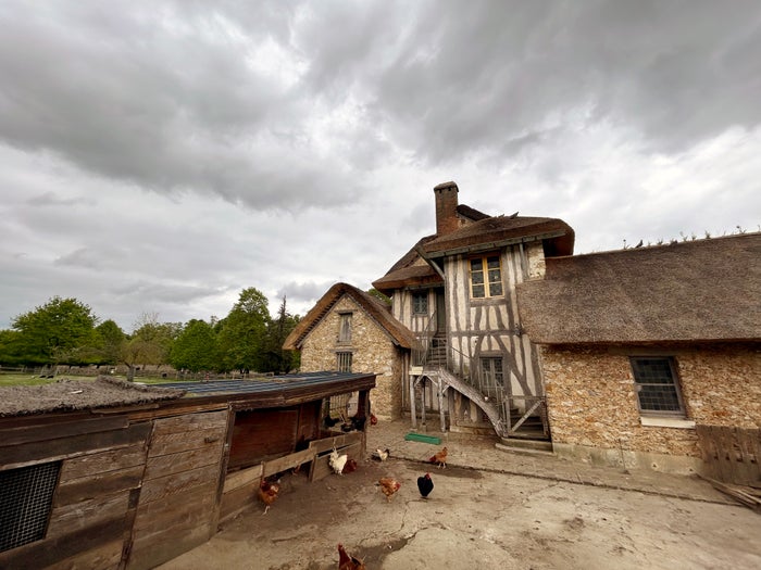 Versailles Gardens Le Petit Hameau chickens Versailles Gardens Le Petit Hameau chickens