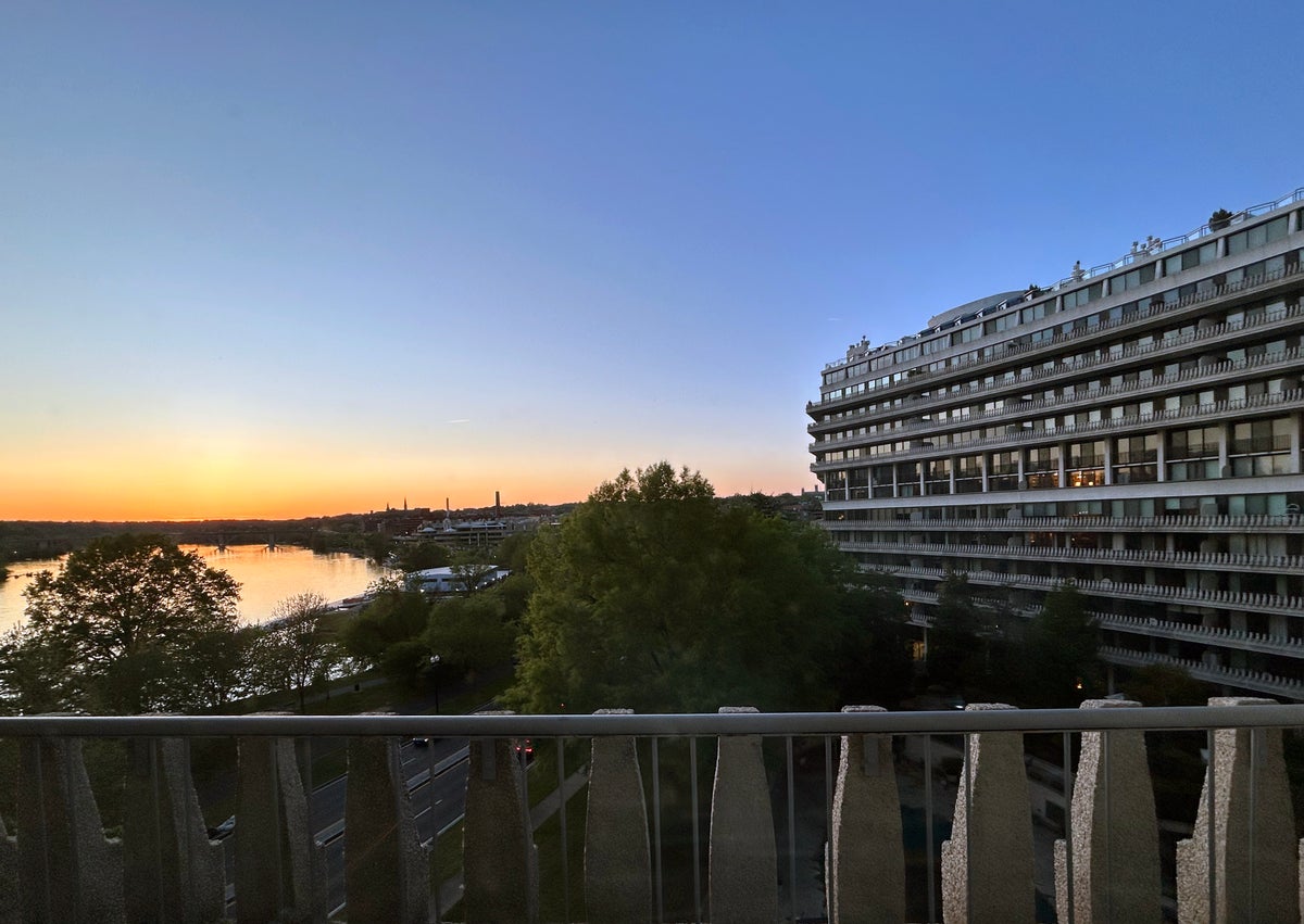 Watergate DC balcony sunset