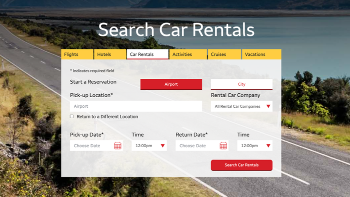 Wells Fargo Rental Car