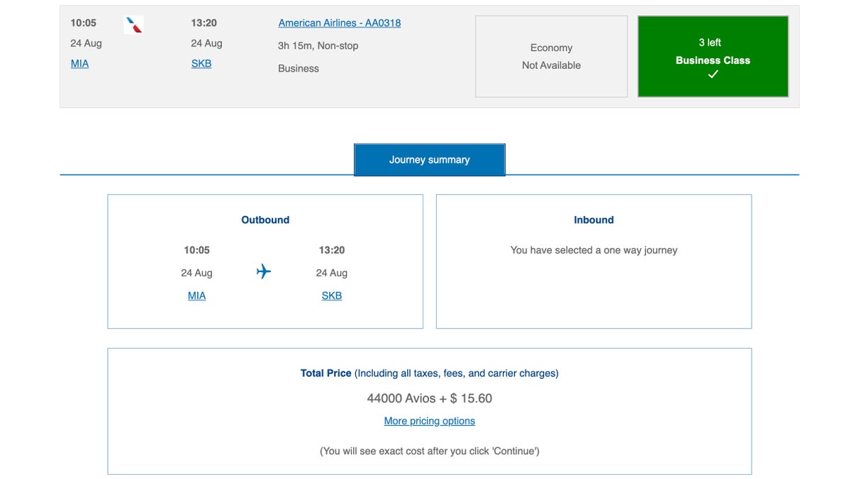 ba avios mia skb business award