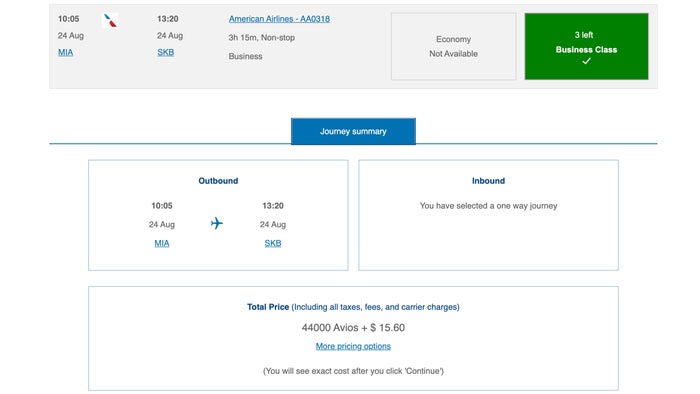 ba avios mia skb business award