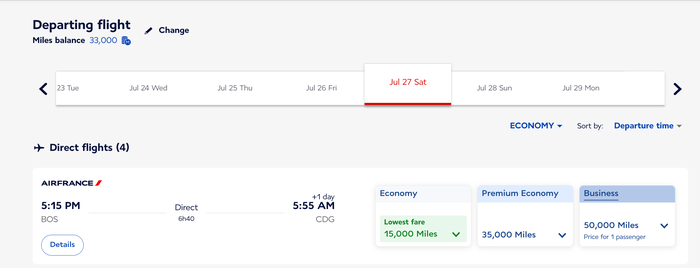 Air France Business Class