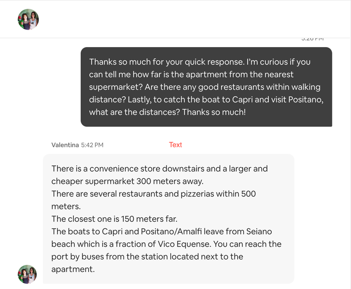 Airbnb Host and Guest Conversation