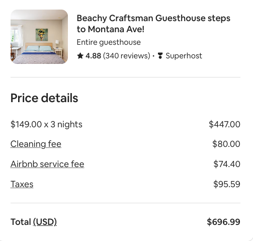 Airbnb Property Fees Airbnb Property Fees
