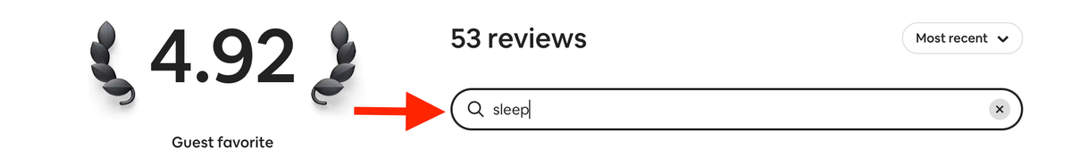 Airbnb Reviews Search Field