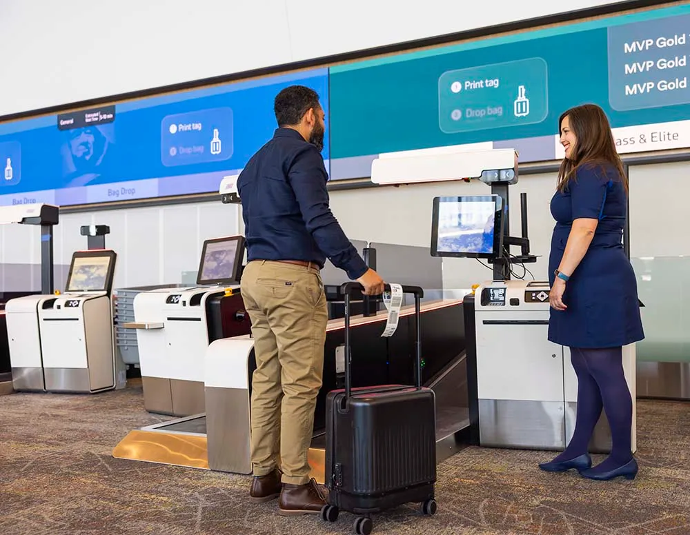 Alaska Airlines SFO T1 elite drop bag