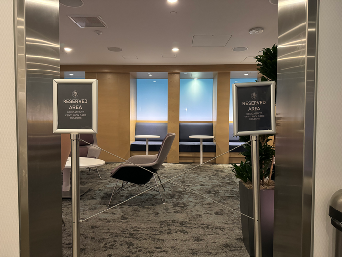 Amex Centurion Lounge LAX Centurion members only area