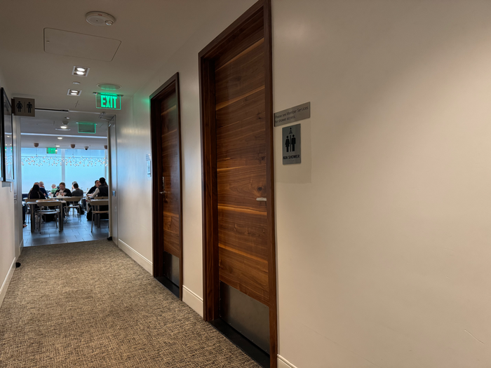 Amex Centurion Lounge LAX bathroom entrance