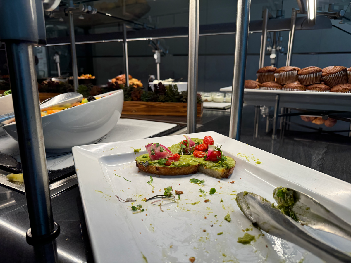 Amex Centurion Lounge LAX buffet avocado toast