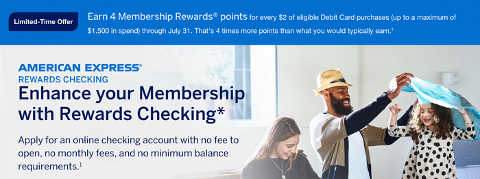 Amex Checking Offer Screenshot Amex Checking Offer Screenshot