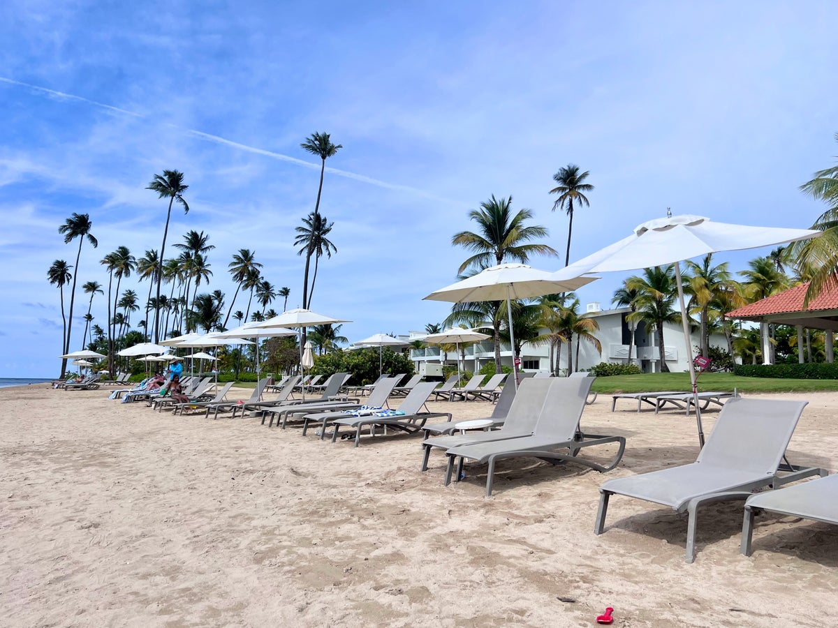 Beach chairs at Hyatt Regency Puerto Rico