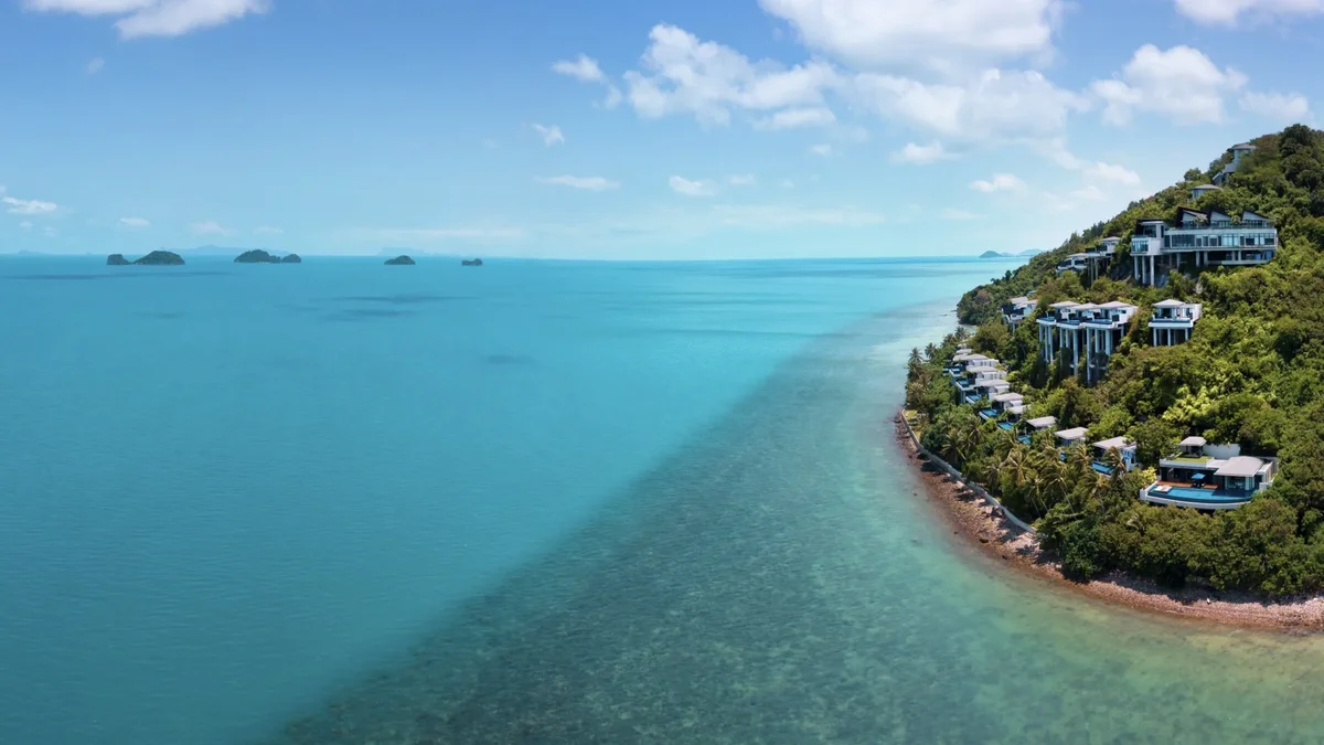 Bird eye view of Conrad Koh Samui