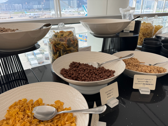 Chase Sapphire Lounge Hong Kong HKG cereal Chase Sapphire Lounge Hong Kong HKG cereal