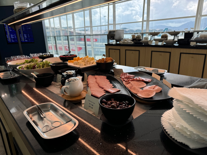 Chase Sapphire Lounge Hong Kong HKG cold cuts Chase Sapphire Lounge Hong Kong HKG cold cuts