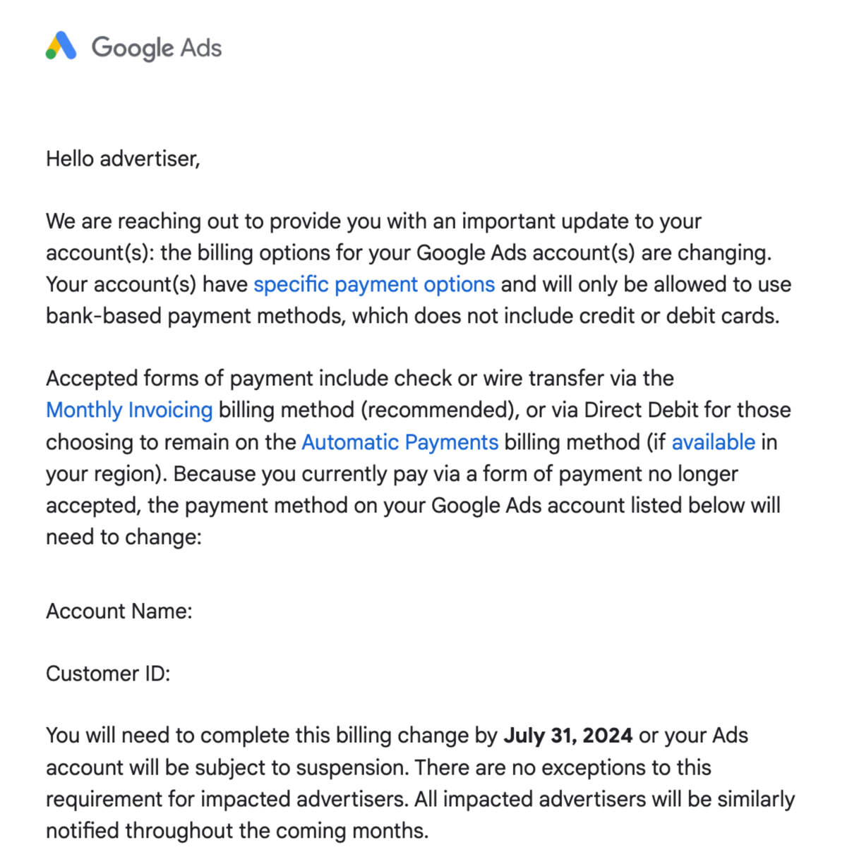 Google Ads Email
