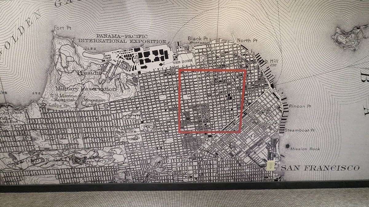 Hotel Kabuki San Francisco guest room hallway map