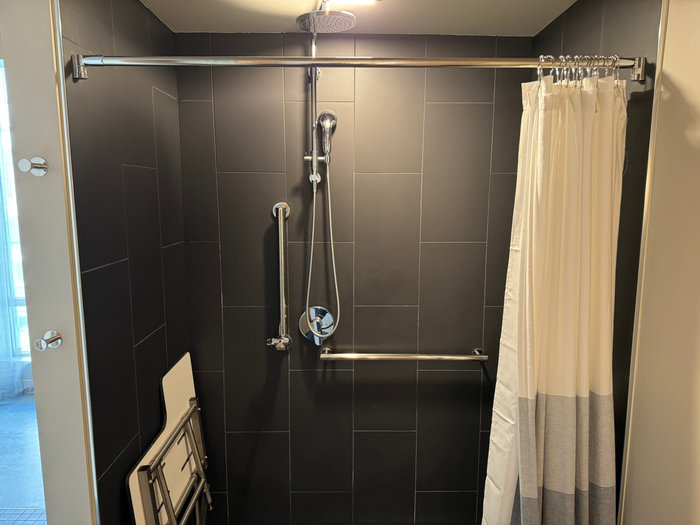 Hyatt Centric Downtown Portland shower in bathroom Hyatt Centric Downtown Portland shower in bathroom